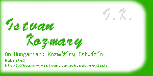 istvan kozmary business card